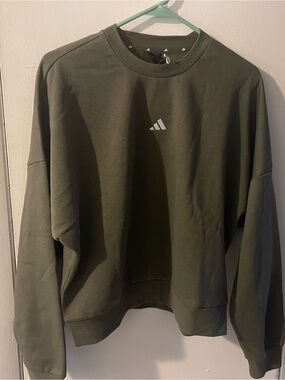 adidas Olive Green Crewneck Sweatshirt